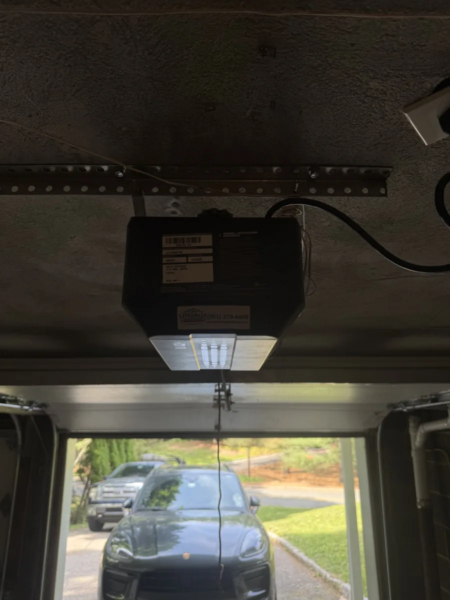 Chamberlain chain drive garage door opener installed in Mountain Lakes NJ by Literally Garage Door