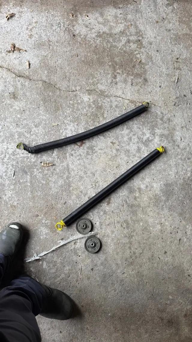 Garage door springs removed during a Northern NJ repair