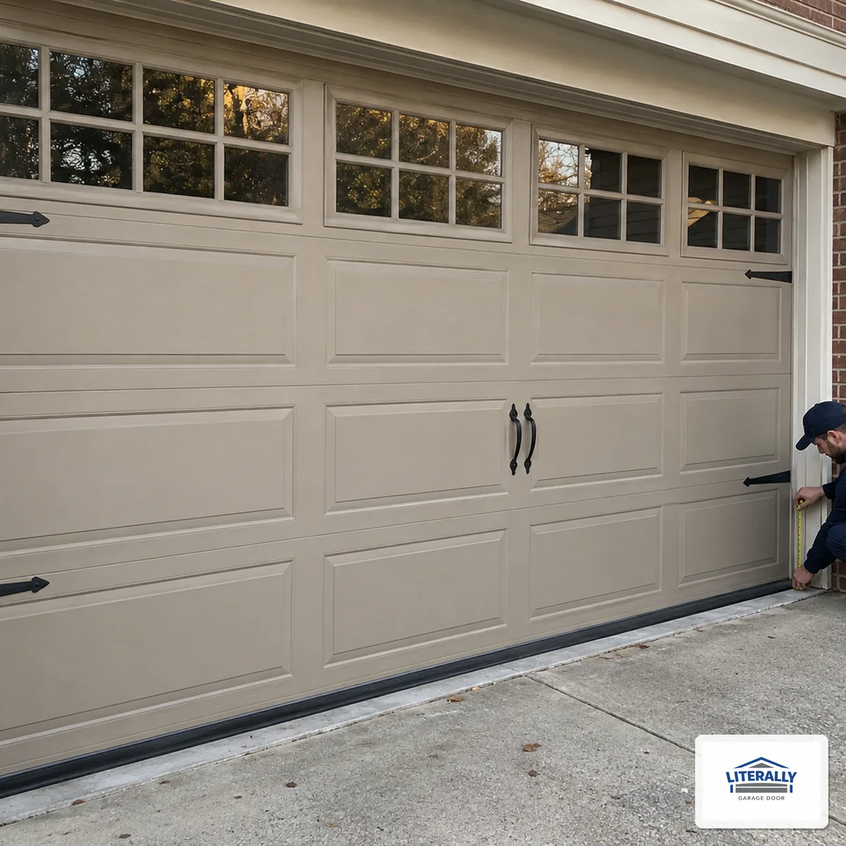 Garage door hardware prepared for inspection and repair