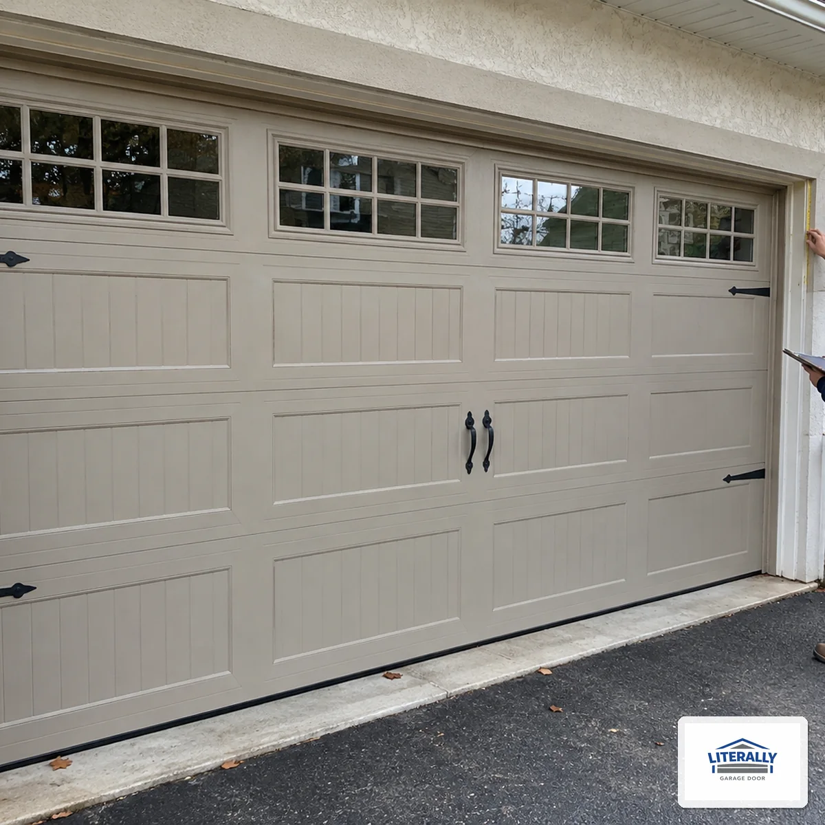 Garage door hardware prepared for inspection and repair