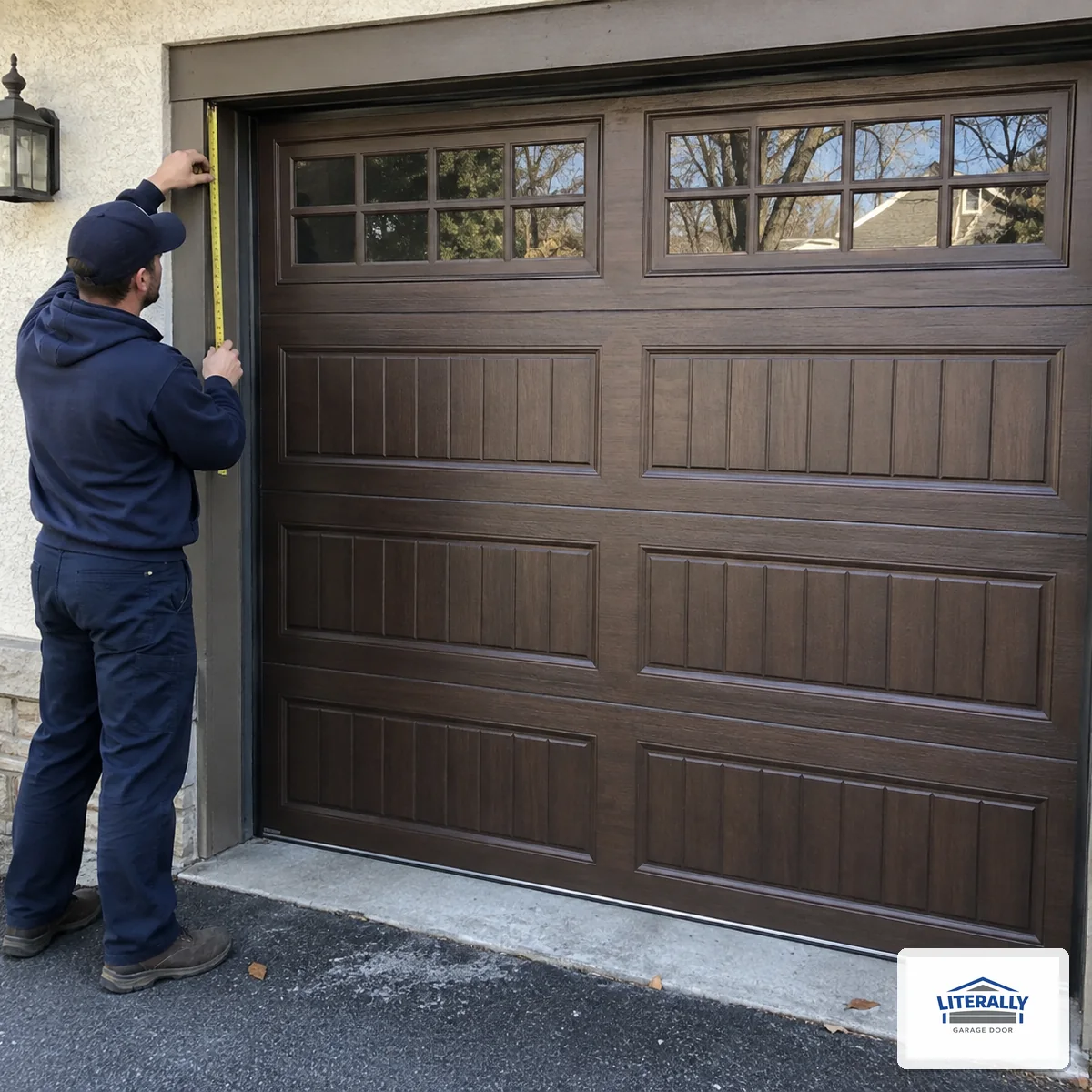 Garage door hardware prepared for inspection and repair