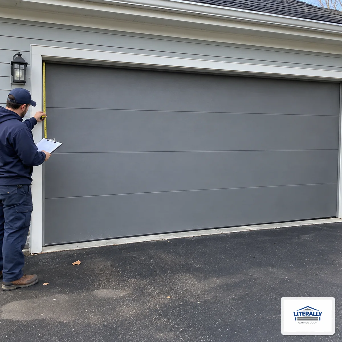 Garage door hardware prepared for inspection and repair