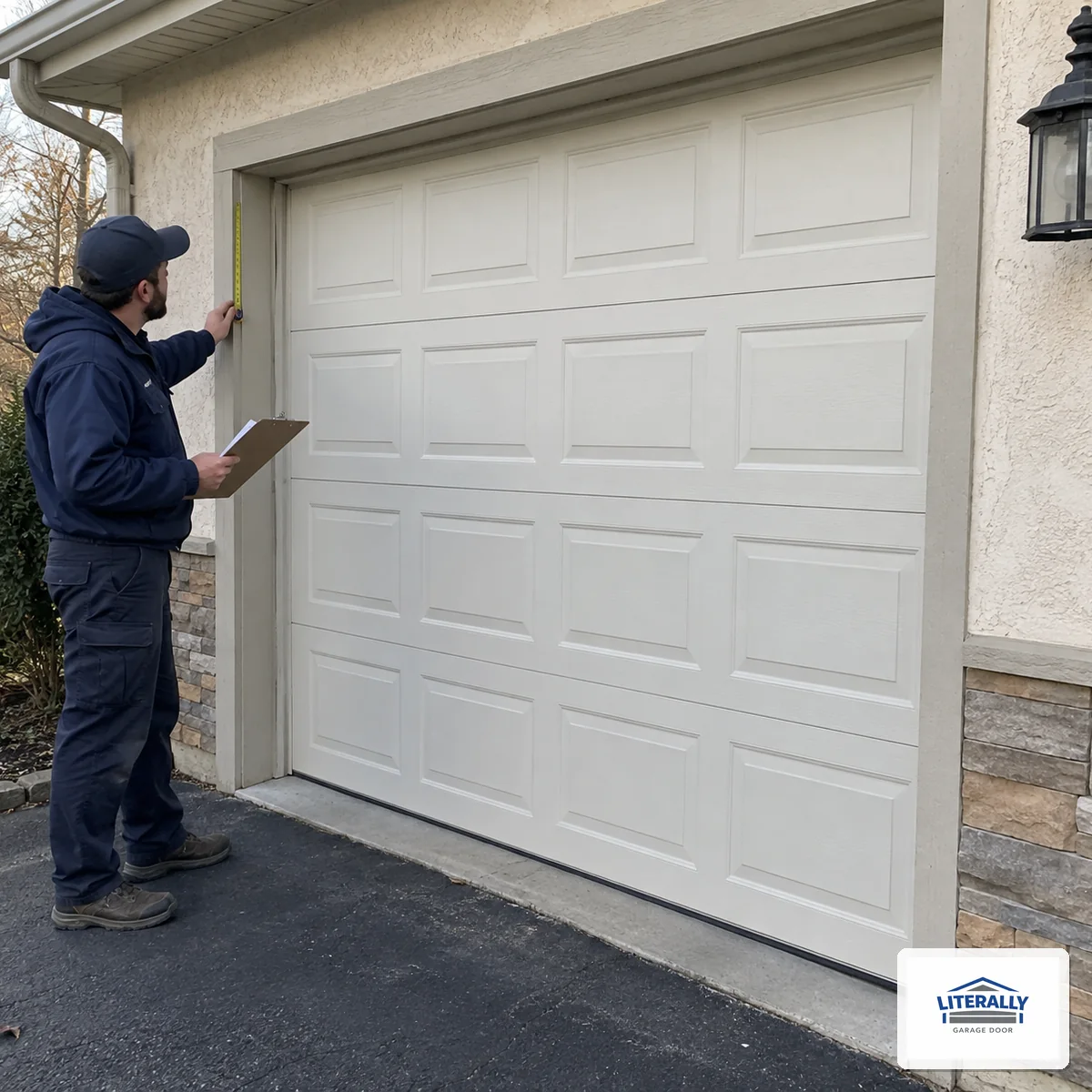 Garage door hardware prepared for inspection and repair