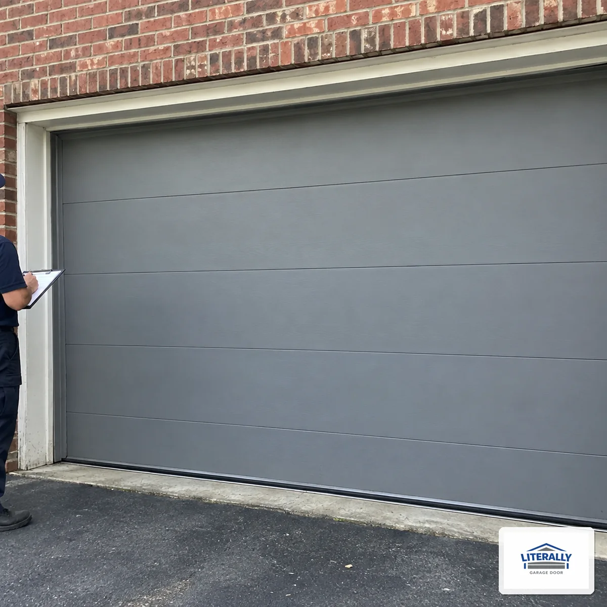 Garage door hardware prepared for inspection and repair