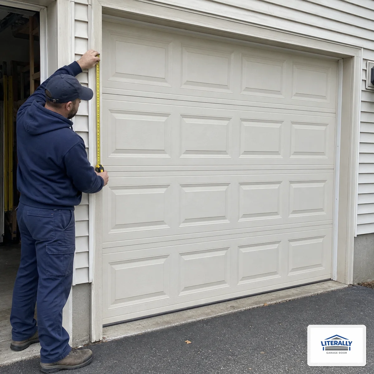 Garage door hardware prepared for inspection and repair