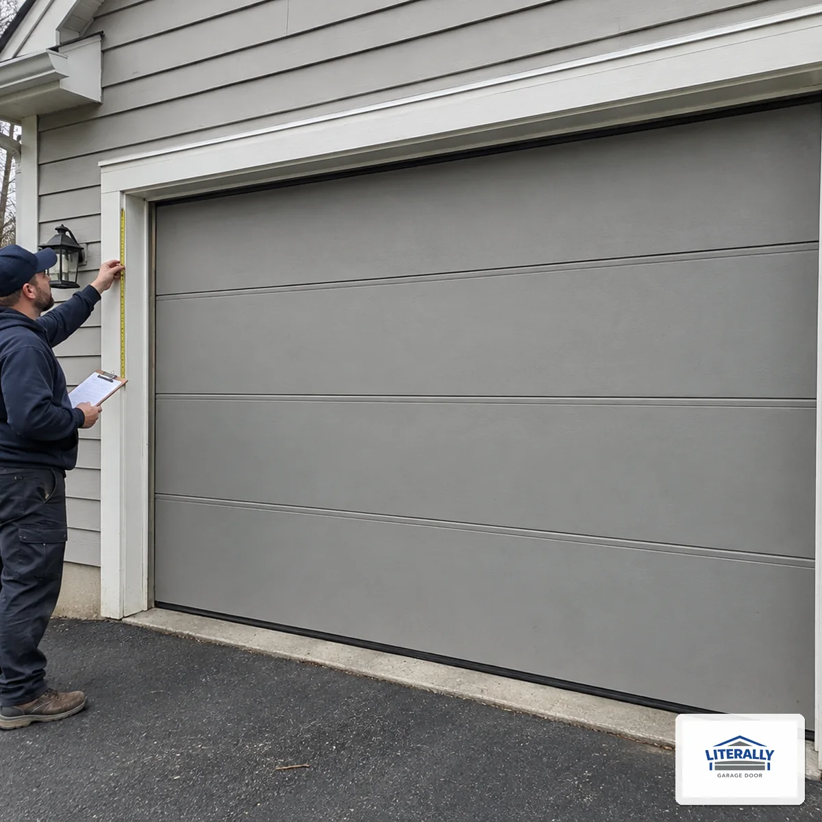 Garage door hardware prepared for inspection and repair