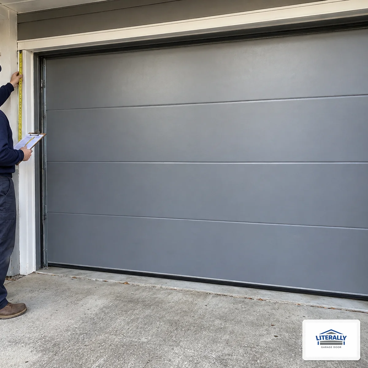 Garage door hardware prepared for inspection and repair