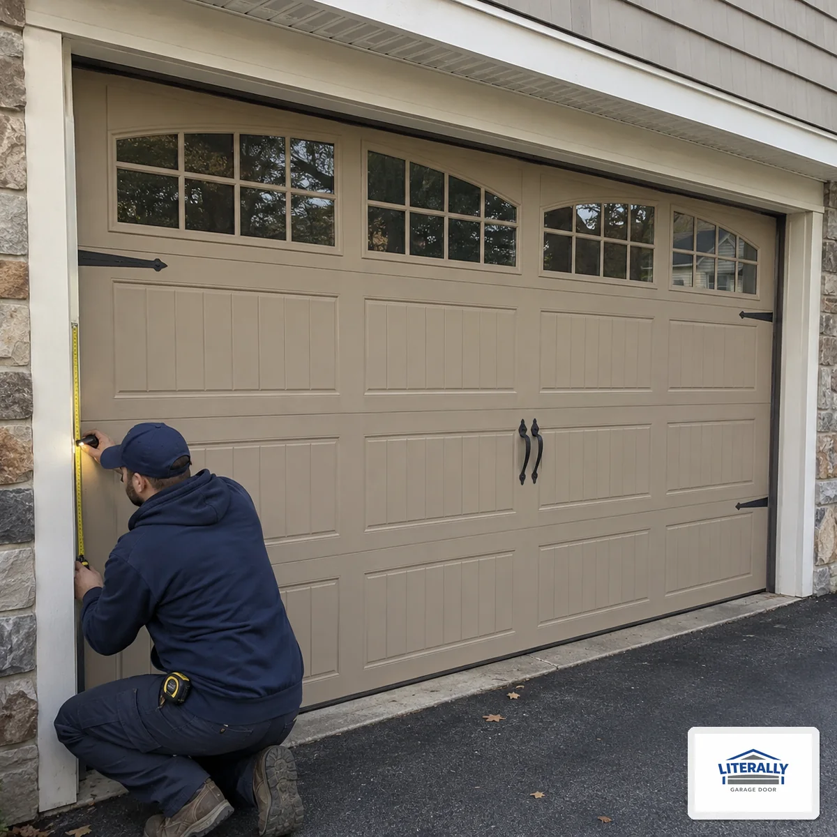 Garage door hardware prepared for inspection and repair